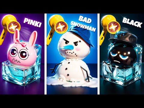 INCREDIBOX Sprunki: One COLOR Challenge! PINKI vs BAD SNOWMAN vs BLACK! Cool as Ice VS Sprunki!?