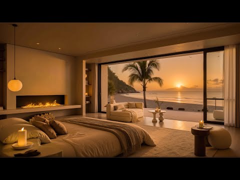 Elegant Oceanview Bedroom 🌊 | Smooth Jazz for Sunset Relaxation & Deep Focus