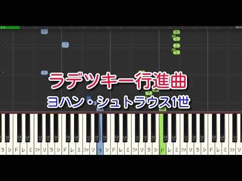 【クラシック】ラデツキー行進曲（ピアノ）ヨハン・シュトラウス1世　ハ長調　やさしいアレンジ