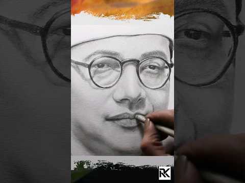 Subhas Chandra Bose #portrait #republicday   #art#drawing##mahakumbh#subhaschandrabose#netaji