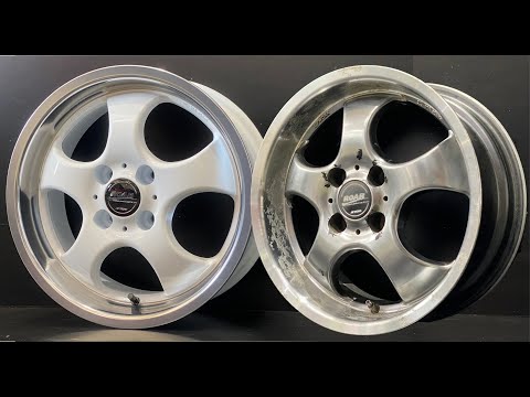 [Wheel remake] Polished vintage WORK, painted in white color