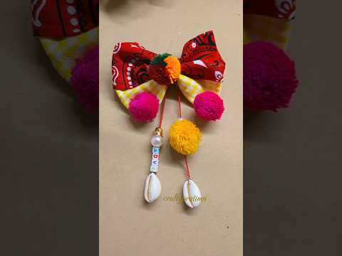 Hair bow making  | Diy navratri hair bow #diy #shorts