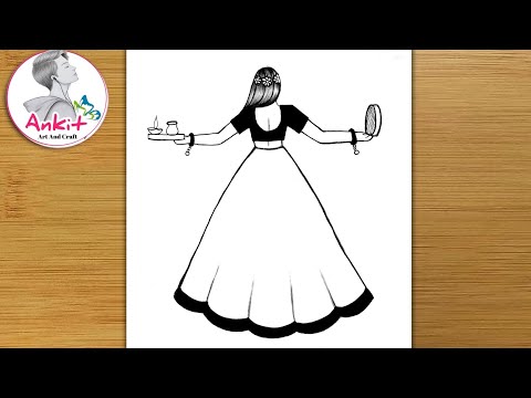 Karwa Chauth drawing 2024 / Girl Drawing/ art / Pencil Sketch / Karwa Chauth