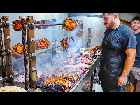 GREEK STREET FOOD Island Paradise 🇬🇷 99 Year Old Bougatsa + CRAZY Street Food BBQ!!