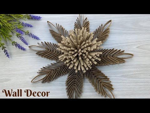 Wall Decor made with cardboard rolls/ Recycling craft/ Best out of waste #diy