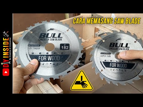 cara memasang saw blade yang benar pada table saw homemade