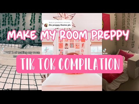 make my room preppy | tiktok compilation | ☀️🌴🩷🫶🏽🫧🛍️ | tysm for 300 subs! | #preppy #viral |