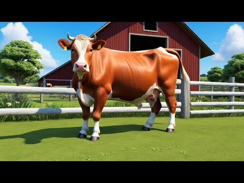 Moo Moo Brown Cow Rhyme Song | Popular Nursery Rhyme & Lyrics for Kids | Educational Kids Songs