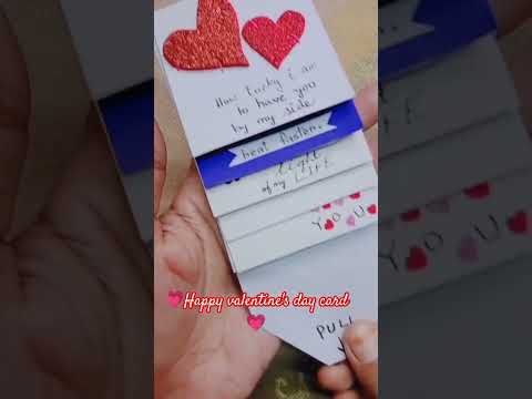 easy valentine's day card making #creative #youtubeshorts #craft #art #diy #valentinesday