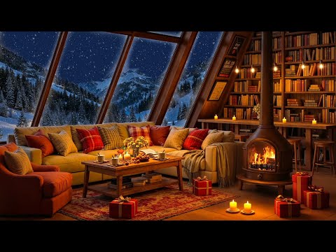 Cozy Cabin Ambience with Smooth Jazz Instrumental ❄️ Relaxing Jazz & Crackling Fireplace to Unwind