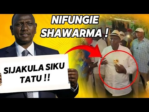 RUTO THE TOURIST EATING SHAWARMA IN LAMU STREETS!!