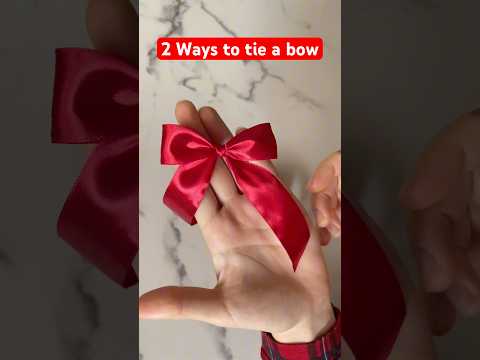 How to tie a perfect bow 🎀 Easy way #homealone #shorts #christmasbow