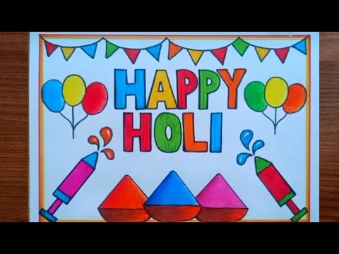 happy holi drawing | Holi drawing #happyholi#drawing #vishesh979