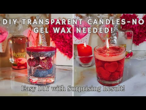 DIY Transparent Candles – No Gel Wax Needed!Easy Tutorial