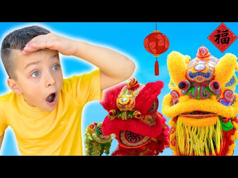 Chinese New Year for Kids 🧧Lion Dance 🦁 Lunar New Year Celebrations 🌙 Educational Videos for Kids