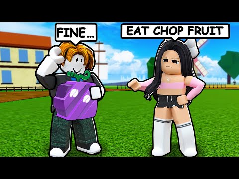 Blox Fruits But my GIRLFRIEND Chooses my Fruits For 24 Hours