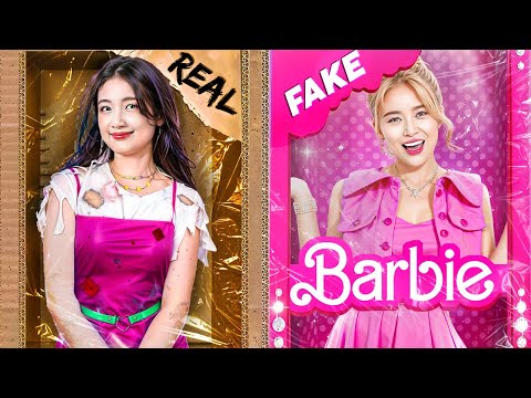 Real Barbie Vs Fake Barbie! Poor Girl Became Popular Barbie In 24 Hours