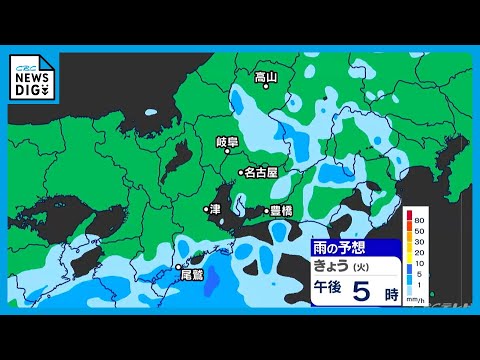 雨の後は花粉の大量飛散に注意を 東海地方の午後は雨が降ったり止んだり…すっきりしない天気に（3/11昼 天気予報）