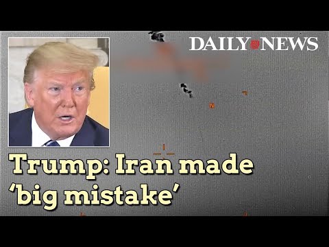 Trump claims Iran made 'big mistake' shooting down drone, as military releases video