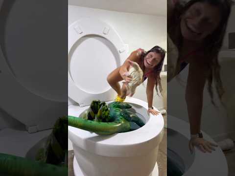 I SAVED THE BABY From the DINOSAURS in the Worlds Largest Toilet with Crazy Face #shorts