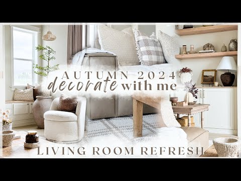 FALL DECORATE WITH ME - living room refresh & autumn decorating ideas 2024 + GIVEAWAY!