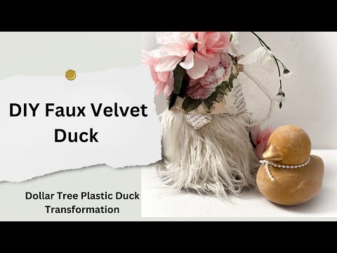 DIY Faux Velvet Duck | Dollar Tree Plastic Duck Transformation