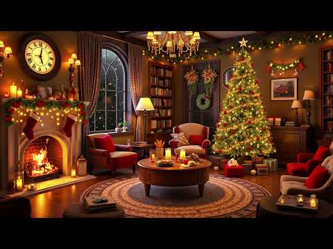 Relaxing Music in a Cozy Winter Fireplace Ambience | Playlist for Studying and Focus | Jazz Music