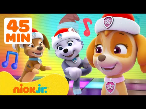 PAW Patrol Skye's Holiday Music Party! #5 🐾💃 45 Minutes | Nick Jr. Music