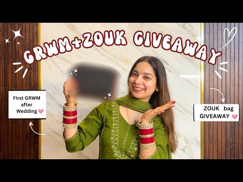 First GRWM after Wedding + Zouk Giveaway 👜😱 || Tanisha Madhok #collab #zouk #handbag