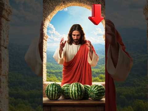 Jesus vs. water mellon👍 #oração #deus #jesus #oracao #oraçãodamanh #oraçãodanoite #oraçãopoderosa