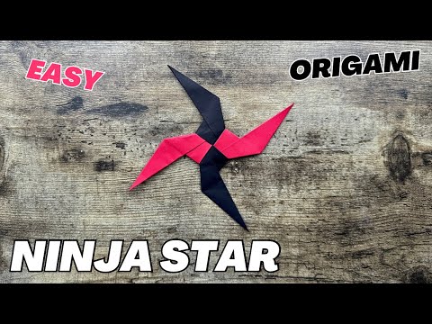 NINJA STAR ORIGAMI WEAPON CRAFT TUTORIAL | HOW TO MAKE SHURIKEN NINJA STAR EASY ORIGAMI WORLD ART