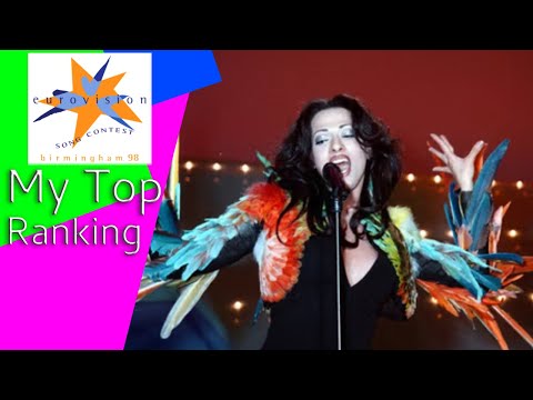 Eurovision Song Contest 1998 My Top Ranking of 25 Songs