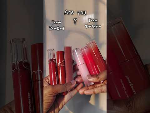 ⋆. 𐙚 ˚romand vs peripera ⋆. 𐙚 ˚🤎🎀 which one are your pick? #shorts #shortsfeed #kbeauty #liptint