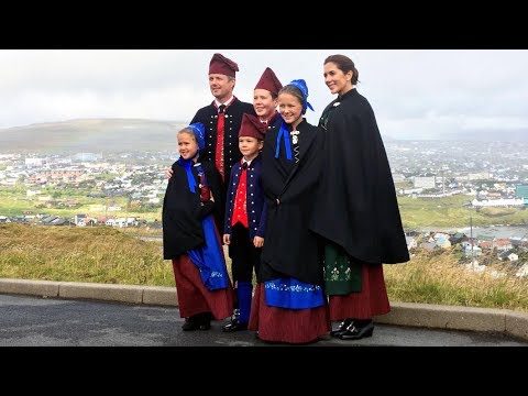 Danish Crown Prince Family arrive to the Faroe Islands.