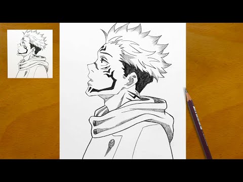 How to Draw Sukuna Step by Step || Anime Pencil Sketch || Jujutsu Kaisen Drawing