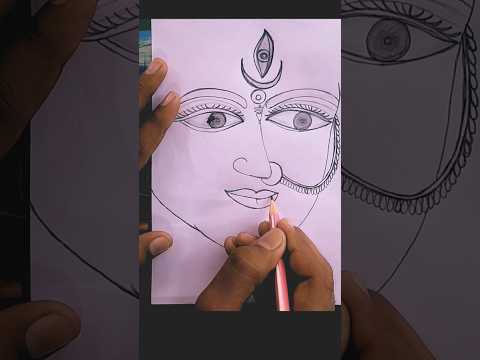 Easy maa durga navratri drawing #shorts #navratri