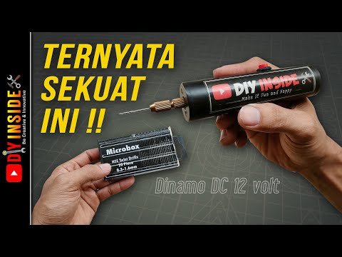 bor tangan mini dari DINAMO DC, mata bor mini Microbox HSS #diy #creative