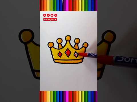 how to coloring a crown #drawing #coloring #shorts