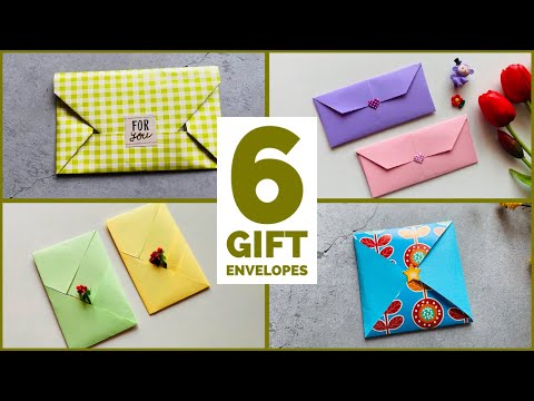 6 Easy Paper Envelopes | Folding Letter into Envelopes | Gift Envelopes  #envelope