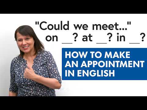 How to Make an Appointment in English – Prepositions & Expressions