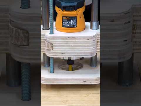 How to make Homemade Plunge Router Hacks for wooden Dado Joint #shorts #woodworking