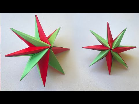 How to Make 3D Star For Christmas Decoration | Paper Craft