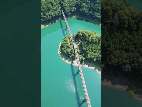 日本の大絶景【湖上の駅】を見る為にサイクリング&登山⛰️ #ロードバイク #奥大井湖上駅 #空撮