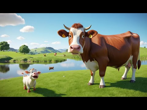 Moo Moo Brown Cow | Fun Animal Song for Kids | Sing-Along Nursery Rhyme