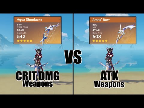 Chasca Crit DMG Weapon vs ATK Weapon - Genshin impact