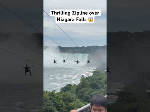 Thrilling experience #zipline over the #niagarafalls #ziplineadventure #niagarafallscanada #travel