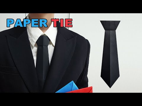 Salesman Paper Tie - Tutorial l How to make origami Tie l Squid Game Salesman