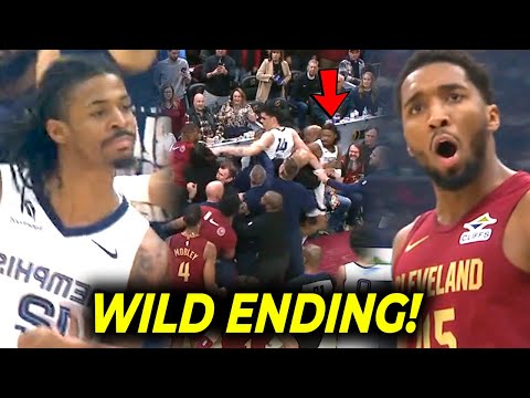 SUNTUKAN! Nagkagulo sa laban ng Cavs at Grizzlies, ANGASAN si Morant at Mitchell! Crazy ending