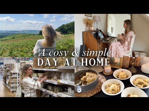 A simple & cosy day in my life: baking pear crumble, English Countryside walk, Slow Living Vlog UK