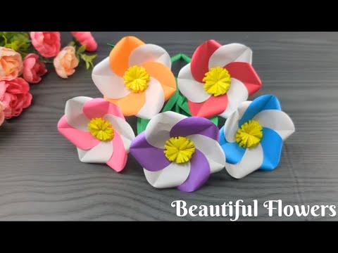 Beautiful paper flowers #papercraft #diy